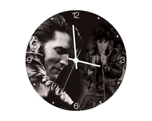 Horloge Elvis Presley en bois 13.5"